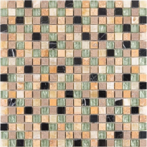 5/8" x 5/8" Straightset in Woodland Trail Glass Tile