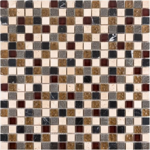 5/8" x 5/8" Straightset in Scarlet Knight Glass Tile