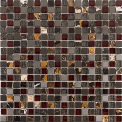 5/8" x 5/8" Straightset in Midnight Muse Glass Tile