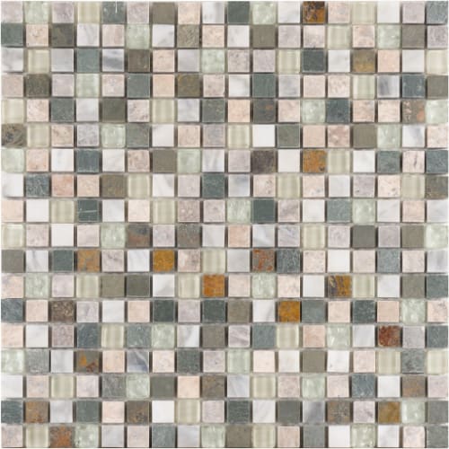 5/8" x 5/8" Straightset in Snowy Range Glass Tile