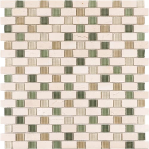5/8" Combo in Crema Serene Glass Tile