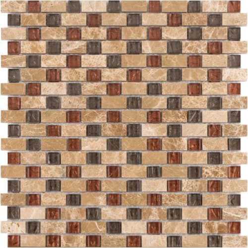 5/8" Combo in Oatmeal Cookie Glass Tile