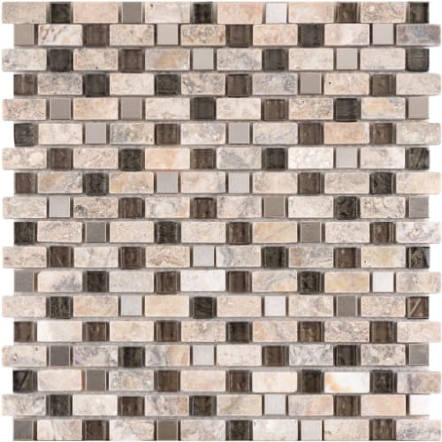 5/8" Combo in Platinum Whisper Glass Tile