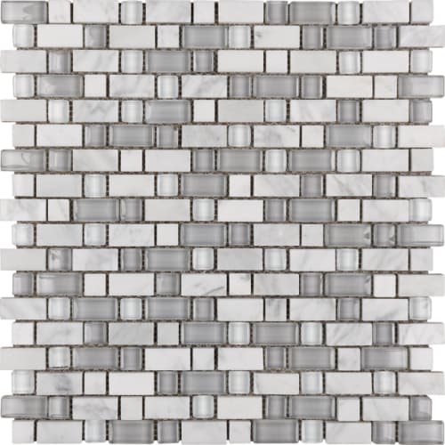 5/8" Combo in White Fossil Glass Tile