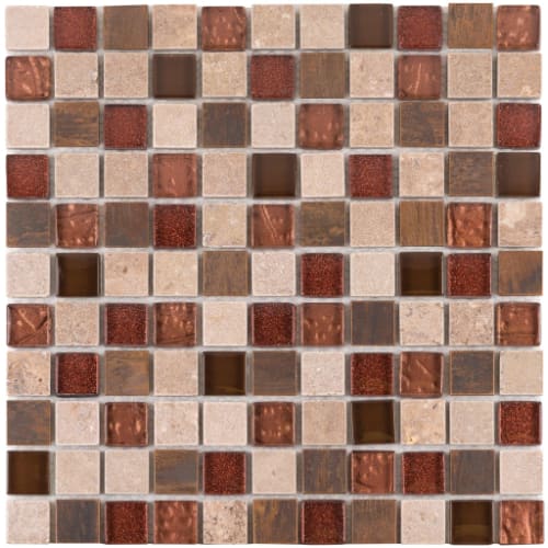 1" x 1" Collection in Copper Canyon Glass Tile