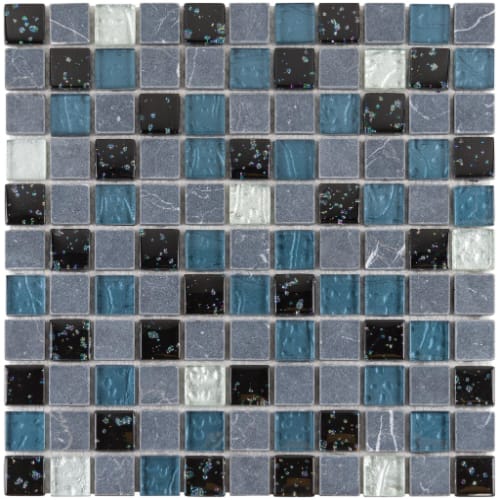 1" x 1" Collection in Meteor Shower Glass Tile