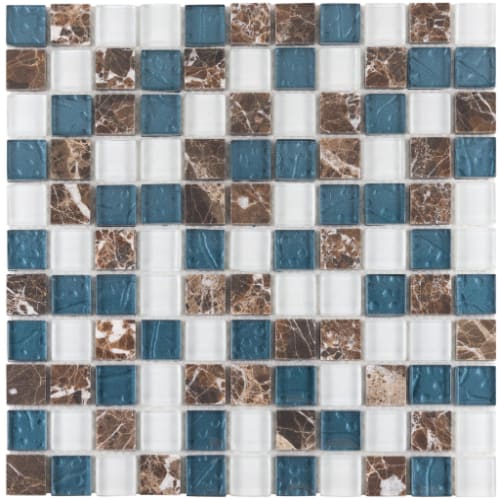 1" x 1" Collection in Montego Bay Glass Tile