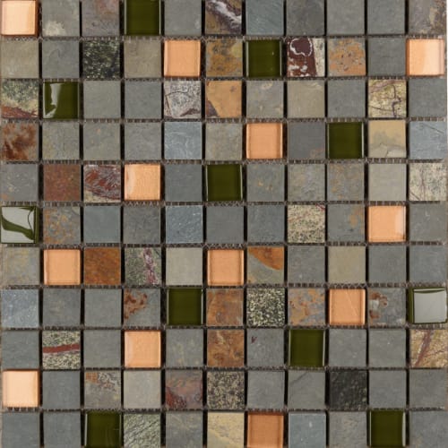 1" x 1" Collection in Painted Forest Glass Tile
