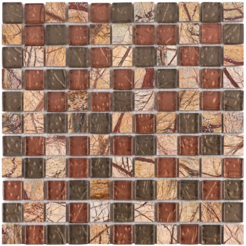 1" x 1" Collection in Sedona Sunset Glass Tile