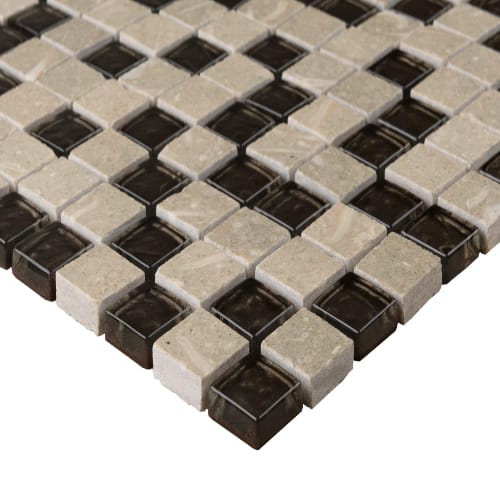 1" x 1" Collection in Urban Jungle Glass Tile
