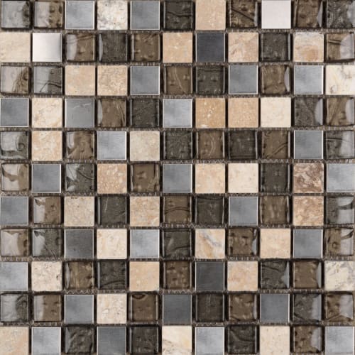 1" x 1" Collection in Platinum Whisper Glass Tile