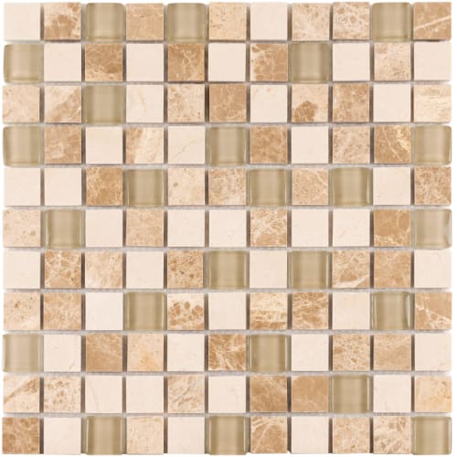1" x 1" Collection in San Tan Glass Tile