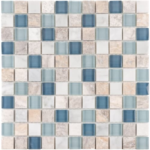 1" x 1" Collection in Trevi Fountain Glass Tile