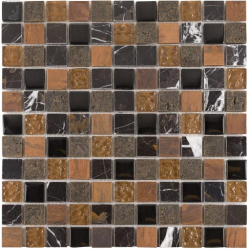 1" x 1" Collection in Cast Iron Glass Tile
