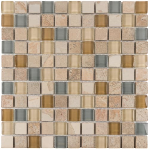 1" x 1" Collection in Cliff Rock Glass Tile