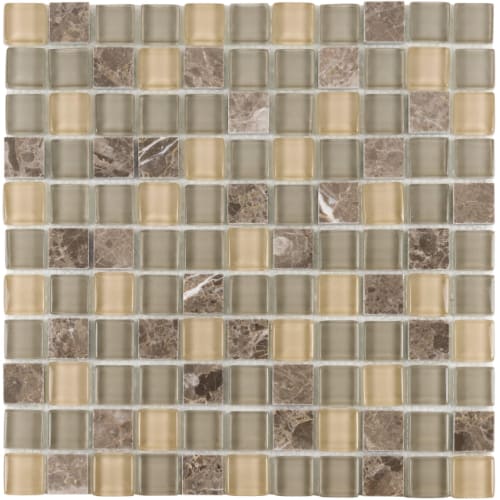 1" x 1" Collection in Simply Soft Glass Tile