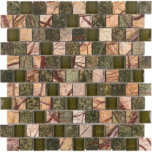 1" x 1" Offset Collection in Imogene Pass Offset Glass Tile