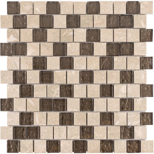 1" x 1" Offset Collection in Urban Jungle Offset Glass Tile
