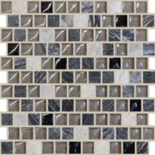 1" x 1" Offset Collection in Twilight Offset Glass Tile