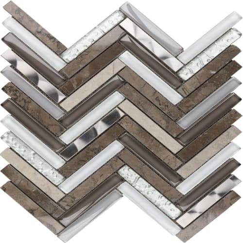 Large Herringbone in Sherman 5/8? X 4? Glass Tile