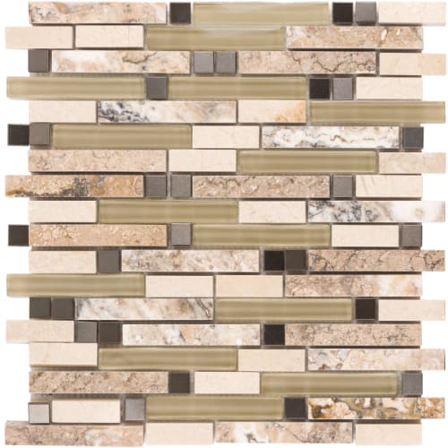 Linear in Ridge Rock Glass Tile