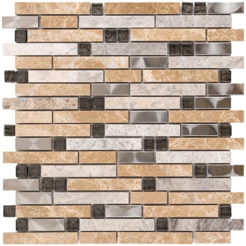 Linear in Sand Ridge Glass Tile