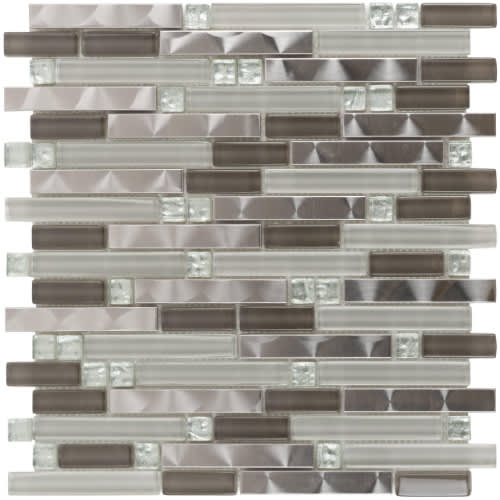 Linear in Crystal Sparkle Glass Tile