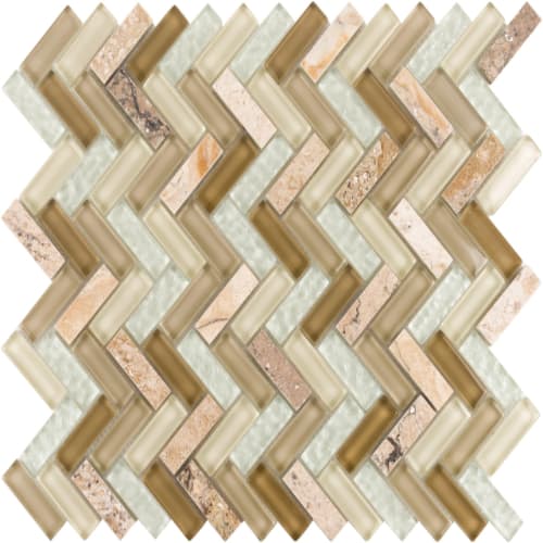 Small Herringbone in Mount Jarvis Glass Tile
