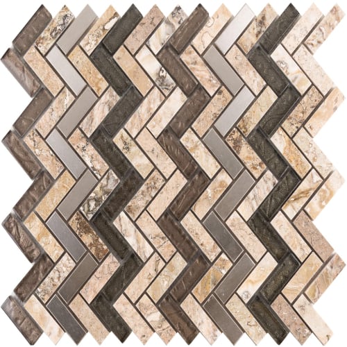 Richter Collection in Platinum Ravine Glass Tile