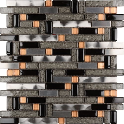 Landslide in Gold Shimmer Glass Tile