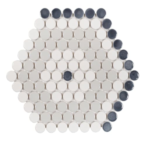 Designer Hexagon - Porcelain in Adelaide Glass Tile