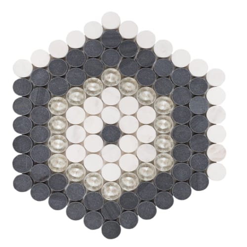 Designer Hexagon - Stone in Archer Glass Tile