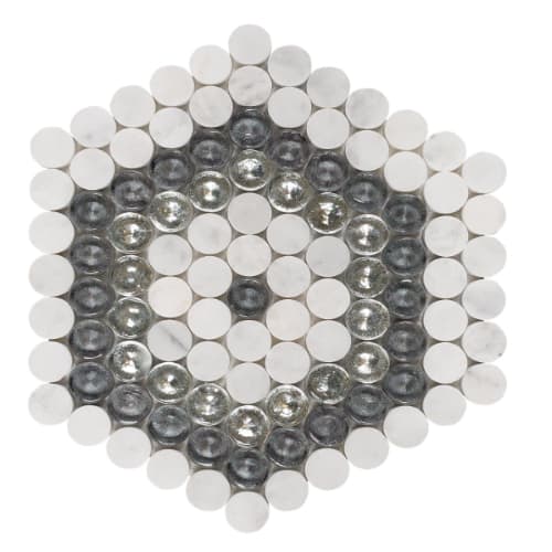 Designer Hexagon - Stone in Howard Glass Tile