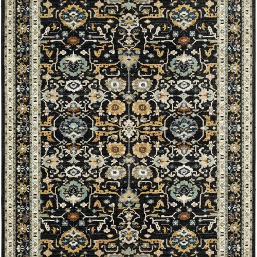 Amphora Black in Black Area Rugs