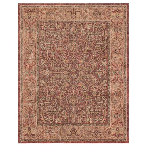 Athi River Red in Red 5'X8' Area Rugs