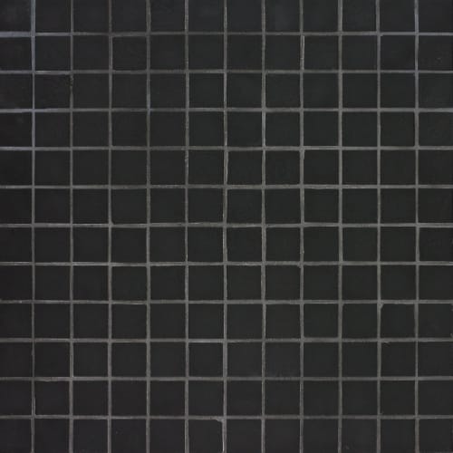 Uniquely Oceanside - Matte 1 x 1 in Black Glass Tile