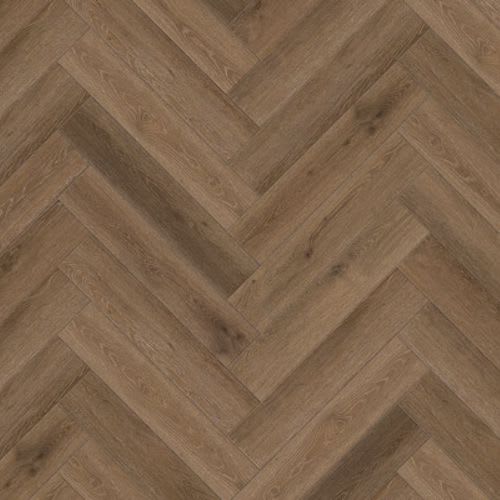 RigidCORE Herringbone in Bridgewater Brown Luxury Vinyl
