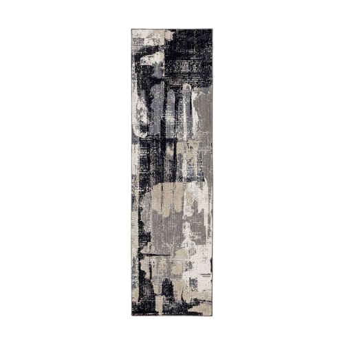 Brush Strokes Soot in Soot 2'4"x7'10" Area Rugs