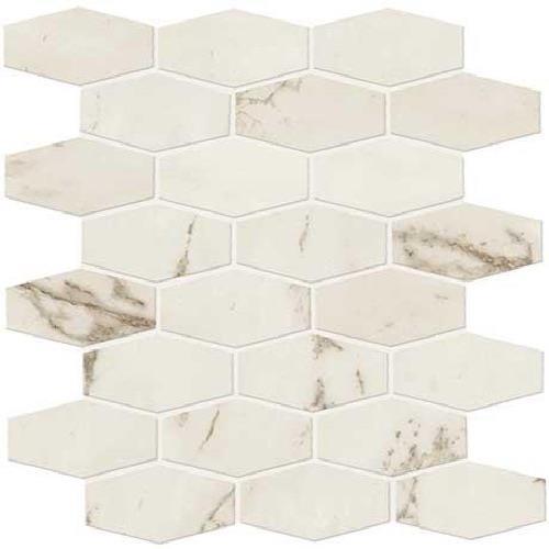 Classentino Marble in Palazzo White Matte - Hex Mosaic Tile