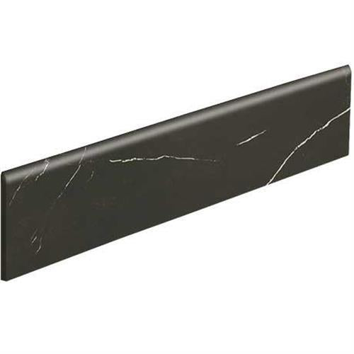 Classentino Marble in Centurio Black Polished Bullnose - 3x24 Tile