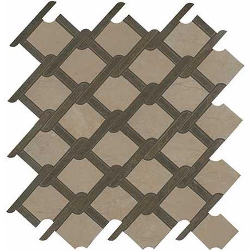 Classentino Marble in Corinth Beige & Imperial Brown Polished - 14x14.5 Tile