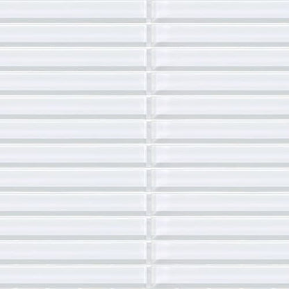 Color Wave - Straight Joint in Ice White Glass Tile
