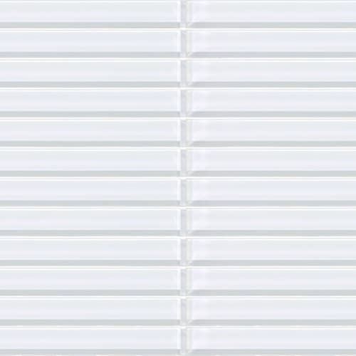 Color Wave - Straight Joint in Ice White Glass Tile