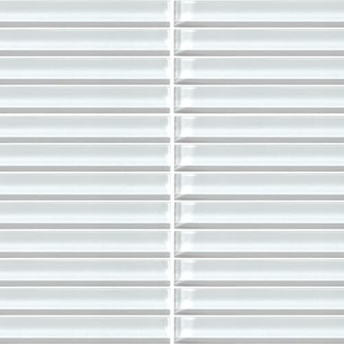 Color Wave - Straight Joint in Feather White Glass Tile