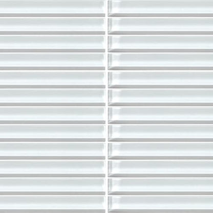 Color Wave - Straight Joint in Feather White Glass Tile