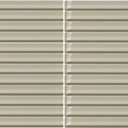 Color Wave - Straight Joint in Silver Mink Glass Tile