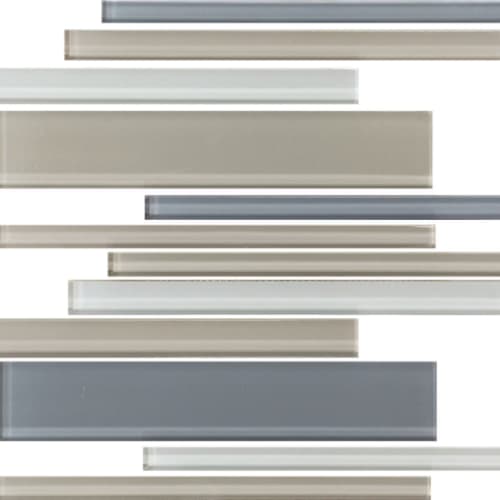Color Wave - Random Interlocking in Willow Water Bl Glass Tile