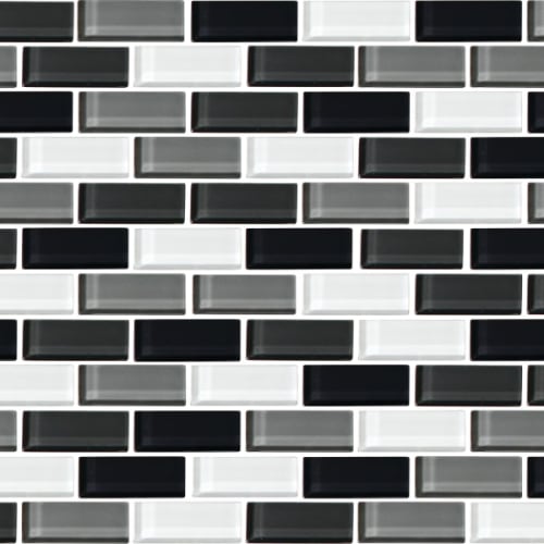 Color Wave - Brick Joint in Evening Mixer Glass Tile