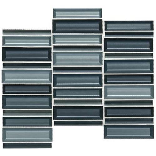 Cascading Waters in Cerulean Swell Glass Tile