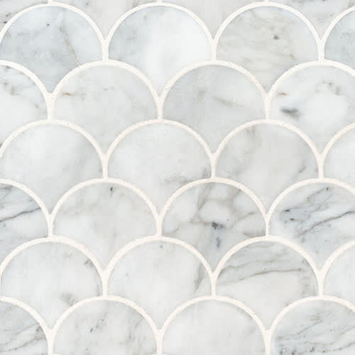 Calacatta Cressa in Calacatta Blanco Scallop Polished Natural Stone